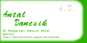 antal dancsik business card